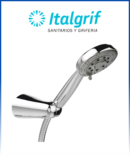 (GR630000) DUCHA TELEFONO C/MANGUERA FLEX. 1.5M ITALGRIF