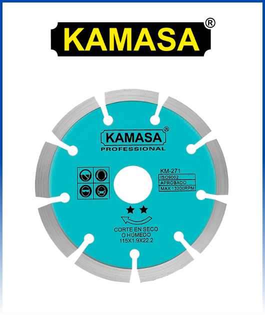 (KM271) DISCO DIAMANTADO 115 GRIS KAMASA