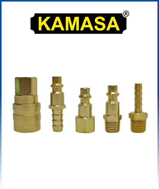 (KM1354) JUEGO COULPER BRONCE 5PCS. P/COMPRESOR KAMASA