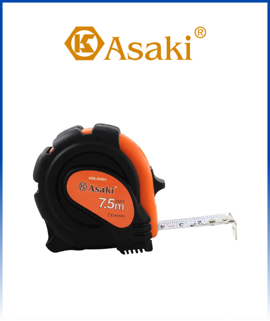 (ASK09004) WINCHA PLASTICA COLOR 7.5M X 25MM ASAKI