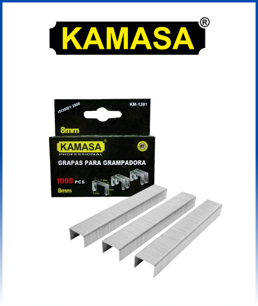 (KM1391) GRAPAS PARA GRAPADORA 0.7 X 10 X 8MM KAMASA
