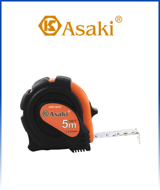 (ASK09002) WINCHA PLASTICA COLOR 5M X 19MM ASAKI