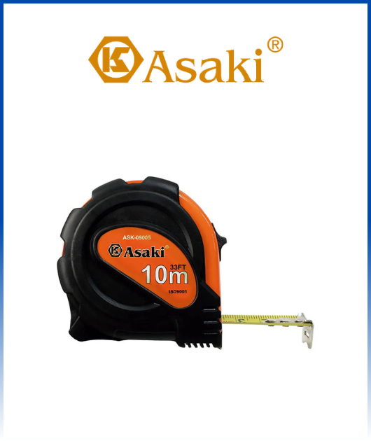 (ASK09005) WINCHA PLASTICA COLOR 10M X 25MM ASAKI