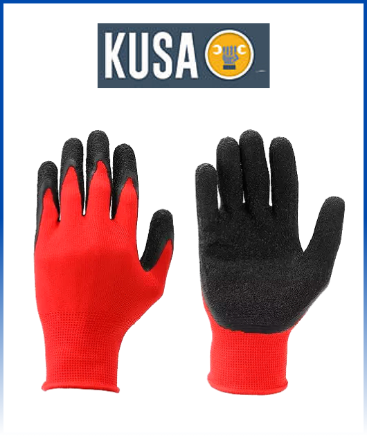 (GNR09KS)  GUANTES NITRILO RUGOSO ROJO T/G (9) KUSA