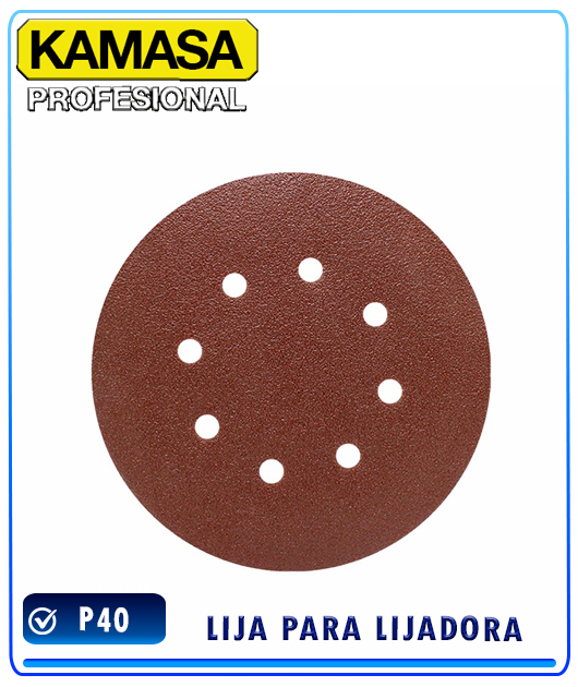 (KM1496) LIJA PARA LIJADORA 180MM P40 KAMASA (BOLSA 5)