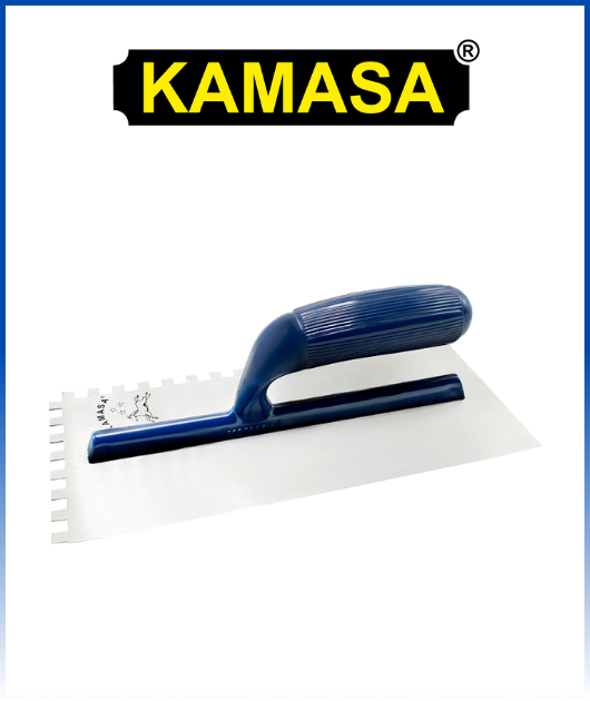 (KM231) PLANCHA EMPASTAR RASPIN 130 X 280MM MANG FIERRO PINTADO AZUL KAMASA
