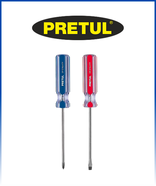 (20211) DUO DESARMADOR 3/16X4 MANGO COMFORT GRIP PRETUL