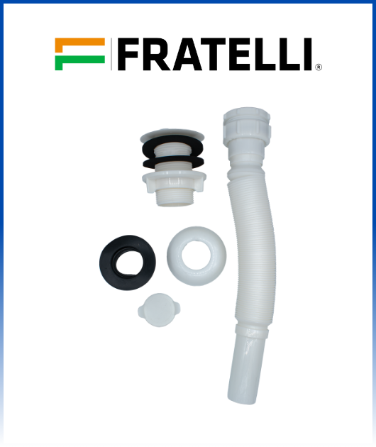 TRAMPA CORRUGADA DE PVC UNIVERSAL + DESAGUE DE PVC FRATELLI