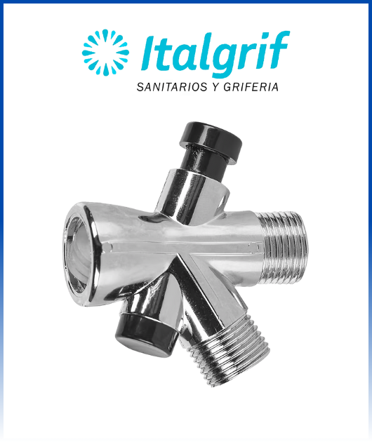 (GR640000) VALV. DESVIADORA  ITALGRIF  P/DUCHA TELE 2 CAM CR