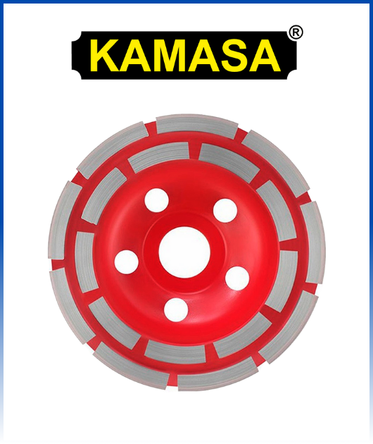 (KM514) DISCO DIAMANTADO P/PULIR 115MM ROJO KAMASA