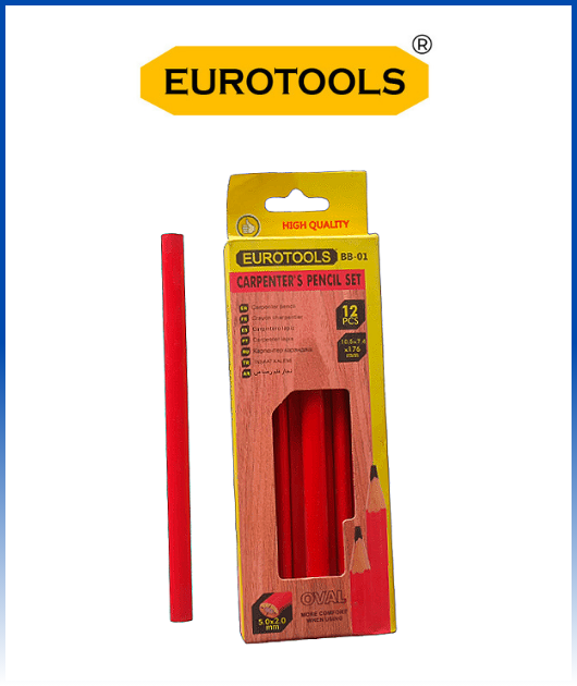 (BB-01)  LAPIZ PARA CARPINTERO X 12 UNID.EUROTOOLS
