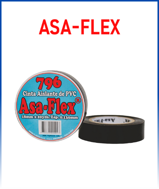 (175) CINTA AISLANTE DE PVC ASA-FLEX 796 3/4 X 20YDS.NEGRO