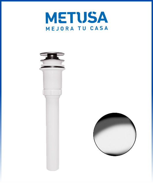 (MASB019) DESAGUE PUSH LARGO DOBLE FUNCION  C/SIN REB.(80) METUSA