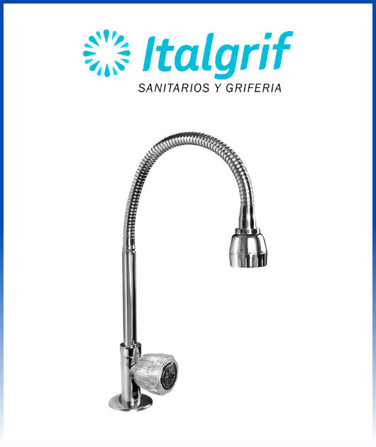 (GR06D000) LLAVE LAVAD. MUEBLE C/P. FLEX. CR GALAPAGOS ITALGRIF