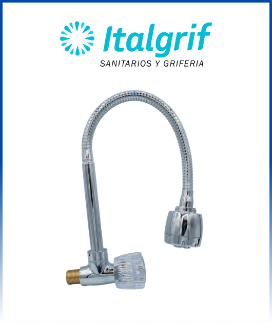 (GR02D000) LLAVE LAVAD. PARED C/P FLEX GALAPAGOS ITALGRIF