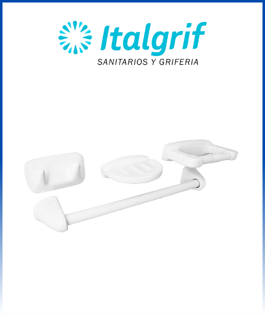 (SI741021)ITALGRIF ACCES LOZA 4 PZA BL BLANCA 45 CM 