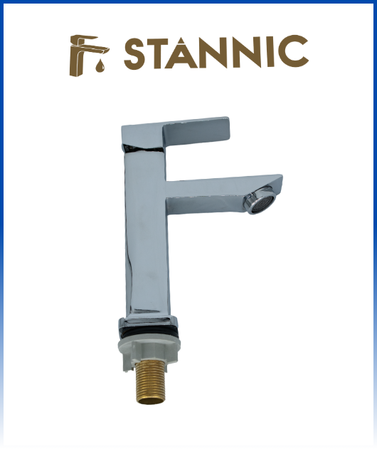 (AL-CS2) CAÑO OVALIN CORTO CROMADO STANNIC 