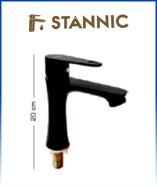 (AL-CN1) CAÑO OVALIN CORTO NEGRO  STANNIC