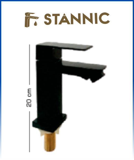 (AL-CS2N) CAÑO OVALIN CORTO NEGRO CUADRADO STANNIC 