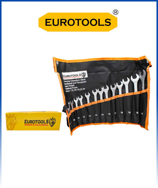 (2402) SET LLAVES MIXTAS  (7,8,10,11,12,13,14,15,16,17,18,19,22,24 )EUROTOOLS