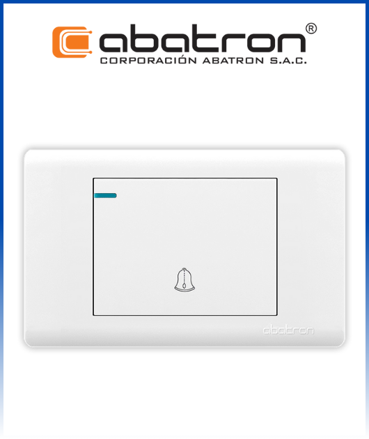 (AB-FC11) INT.PULSADOR PARA TIMBRE EMP. BLANCO PLAT. ABATRON (10)