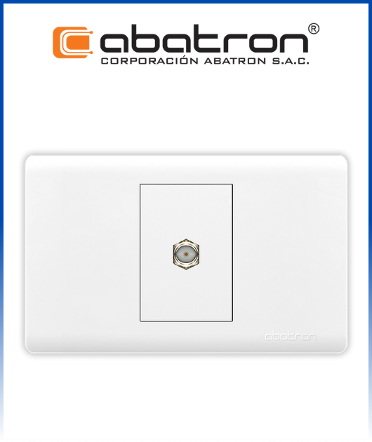 (AB-FC13) TOMA COAXIAL EMPOTRAR BLANCO PLAT. ABATRON (10)