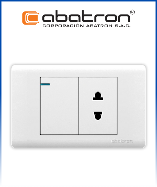 (AB-FC23)INTE. SIMPLE C/TOMA TIERRA EMP. BLANCO PLAT. ABATRON (10)