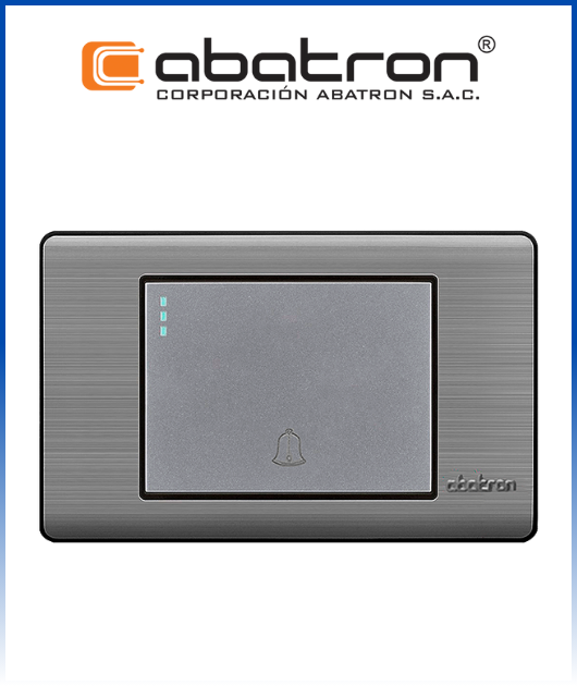 (AB-FI11) INT. PULSADOR PARA TIMBRE EMP. METAL PLAT.ABATRON (10)