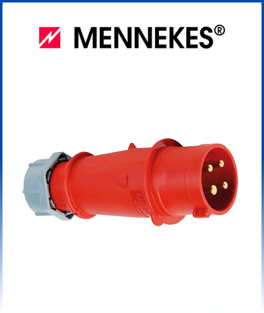 (264/3245) ENCHUFE 32 AMP 3P + T 415V ROJO 6H IP44 MENNEKES