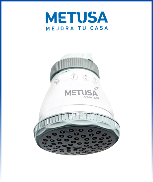 (MASTRDE01V3) DUCHA ELECTRICA METUSA 4T C/BRAZO (X 36 UNID.)