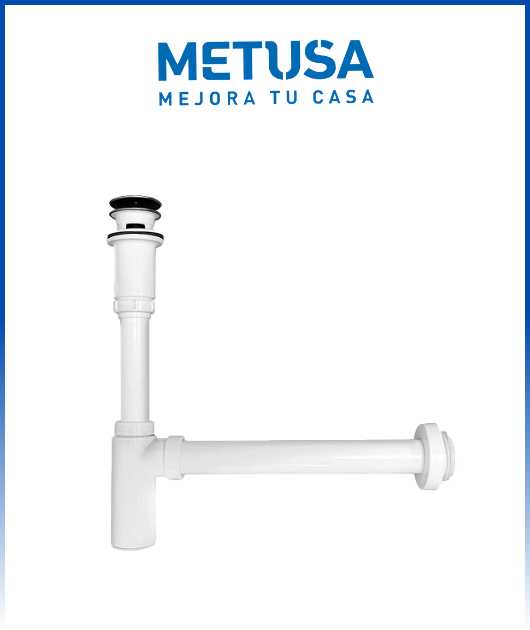 (MASA043B) TRAMPA MINIMALISTA C/DESAGUE PUSH METUSA