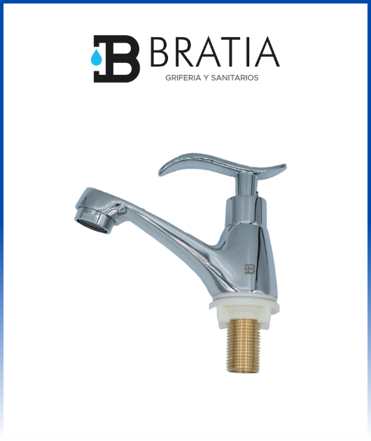 (100100) LLAVE P/LAVATORIO BARCELONA PLUS B-04 BRATIA 