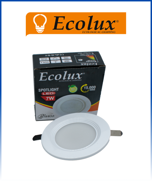(LM-SPOTB-7B) SPOTLIGHT LED 7W LUZ BRILLANTE BORDE BLANCO ECOLUX