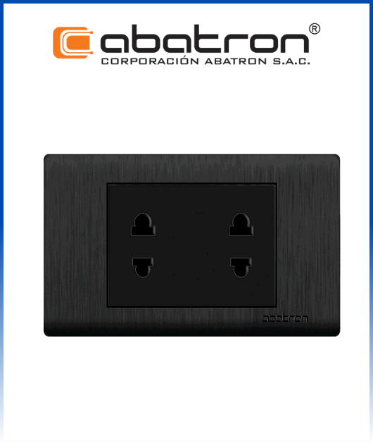(FN04) TOMA DOBLE EMP. NEGRO (10) ABATRON