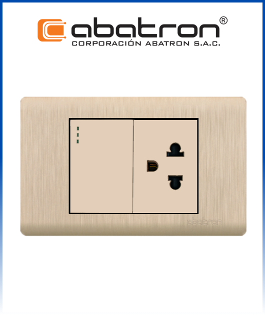(FD23) INT. SIMPLE C/TOMA C/TIERRA EMP. DORADO (10) ABATRON