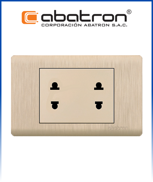 (FD04) TOMA DOBLE EMP. DORADO (10) ABATRON