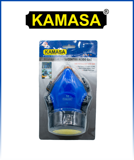 (KM1339) RESPIRADOR CONTRA ACIDO GAS 1 FILTRO KAMASA