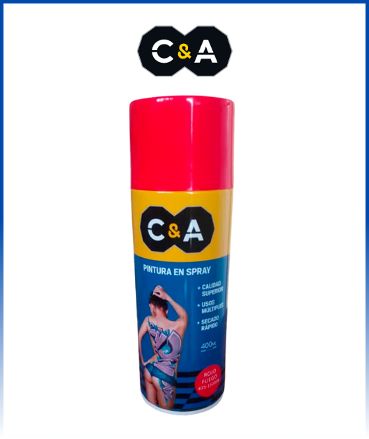 PINTURA SPRAY ROJO FUEGO #73 400ML C & A