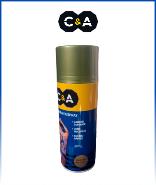 PINTURA SPRAY  DORADO #27 400 ML C & A 