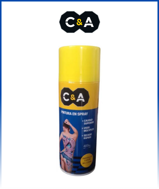 PINTURA SPRAY AMARILLO LIMON #41 400 ML C & A 