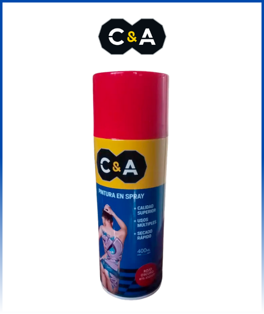 PINTURA SPRAY ROJO OSCURO #75 400 ML C & A 