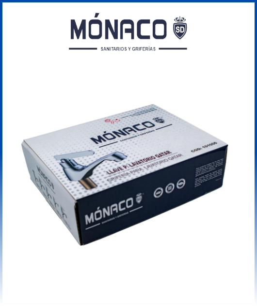(101006) LLAVE PARA LAVATORIO PERILLA PLANA /QATAR MONACO SD