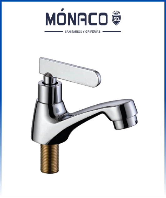 (101006) LLAVE PARA LAVATORIO PERILLA PLANA /QATAR MONACO SD