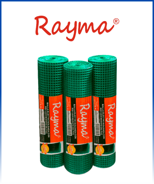 (1064) MALLA GAL. C/FORRO DE PVC 1/2 X 30MTS (22KG.) RAYMA