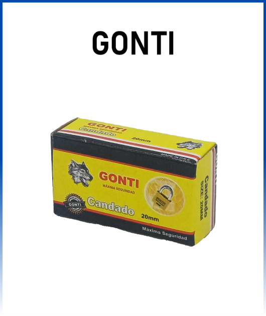 MA-C20A CANDADO 20MM GONTI (CAJA X 12 UNI)