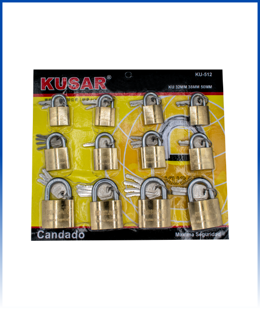 LS-88 SET CANDADO DORADO 32-38-50 KUSAR (12)