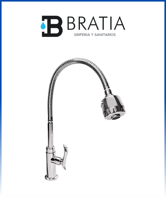 LLAVE P/COCINA MUEBLE BRATIA  SFNA 4-M CROMADA