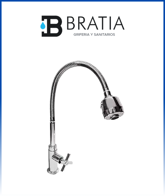 LLAVE P/COCINA MUEBLE BRATIA SFNA 6-M CROMADA