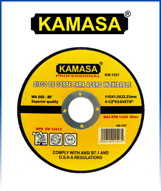 KM1557 DISCO DE CORTE P.ACERO 115 X1.0  X 22.2MM KAMASA