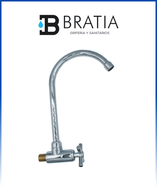 LLAVE P/COCINA RMA R-01 CROMADO BRATIA